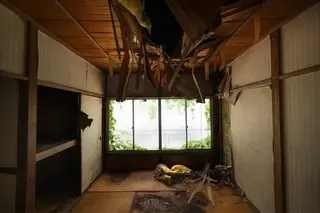 house in shambles with dust and mold