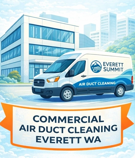 Commercial air duct cleaning service in Everett WA building