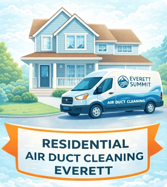 Residential air duct cleaning service in Everett WA home